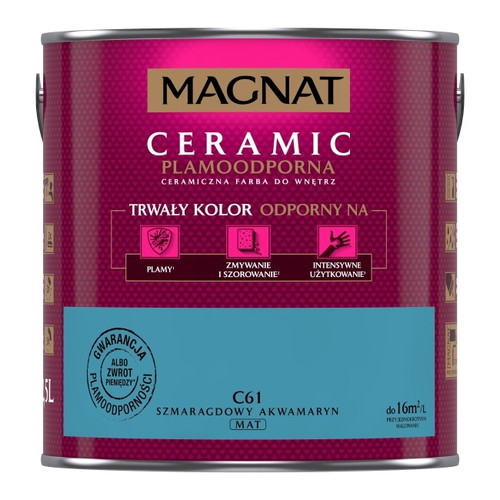 Magnat Ceramic Interior Ceramic Paint Stain-resistant 2.5l, emerald aquamarine