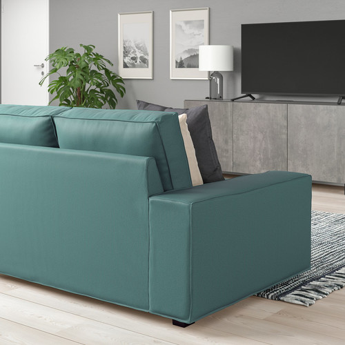 KIVIK Corner sofa, 5-seat, Kelinge grey-turquoise