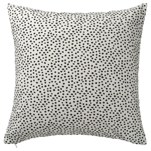 BJÖRKGRÅMAL Cushion cover, white/black, 50x50 cm