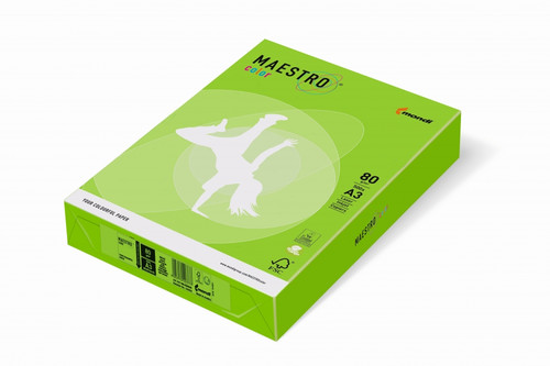 Maestro Colour Paper for Laser, Inkjet Printers & Copiers A4 160g 250 Sheets, spring green