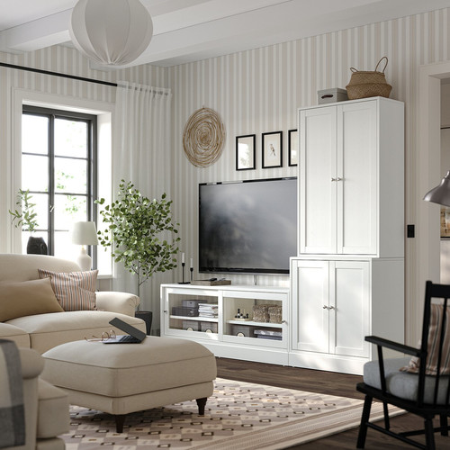 HAVSTA TV storage combination, white, 241x47x212 cm