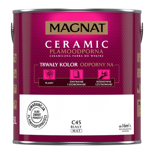 Magnat Ceramic Interior Ceramic Paint Stain-resistant 2.5l, white