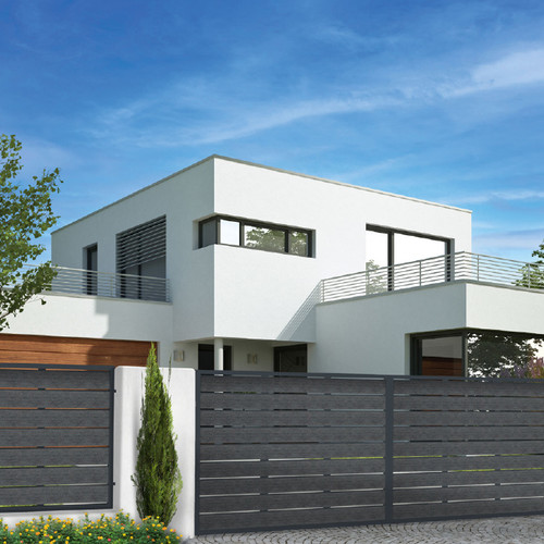 Double Swing Gate 400 x 150 cm, galvanized, anthracite