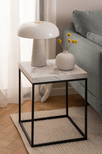 Coffee Table Barossa 40x40cm, white marble