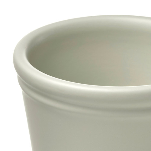 KÖRSBÄRSBJÖRK Plant pot, light grey/beige, 6 cm