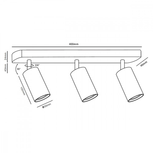 MacLean Wall-ceiling Spot Lamp GU10 MCE453B