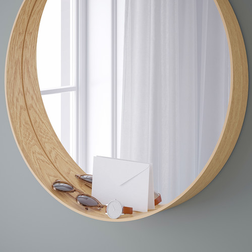 STOCKHOLM Mirror, oak veneer, 60 cm
