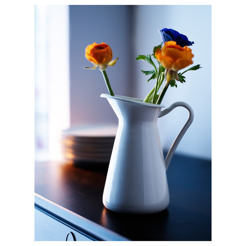 SOCKERÄRT Vase, white, 0.6 l