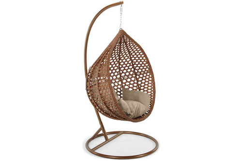 Hanging Cocoon Chair BALI, in-/outdoor, brown