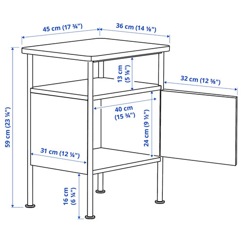 STJÄRNÖ / GRÅFJÄLLET Bedroom furniture, set of 3, anthracite, 160x200 cm