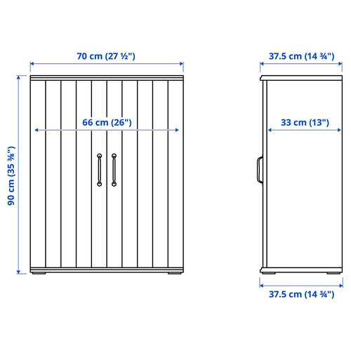 SKRUVBY TV storage combination, white, 226x38x90 cm