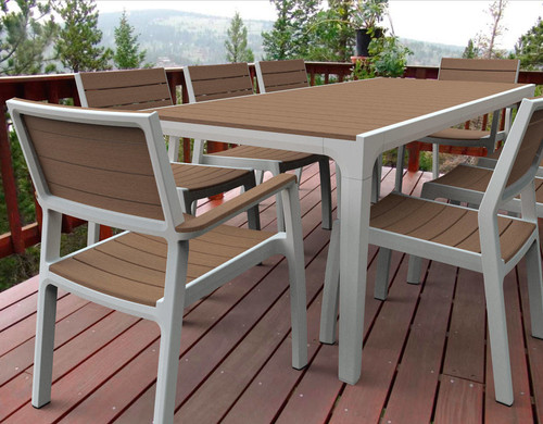 Outdoor Dining Table HARMONY 160 x 90 cm, cappuccino