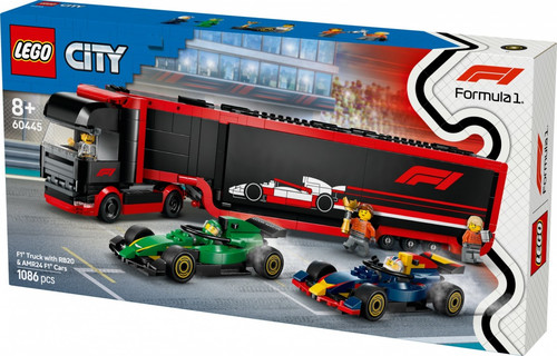 LEGO City F1 Truck with RB20 & AMR 24 F1 Cars 8+