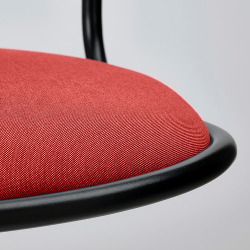 ÖRFJÄLL Swivel chair, black/Vissle red
