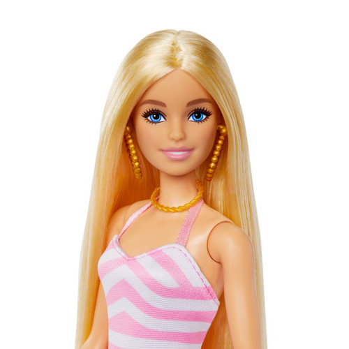 Blonde Barbie Doll With Swimsuit And Beach-Themed Accessories HPL73 3+