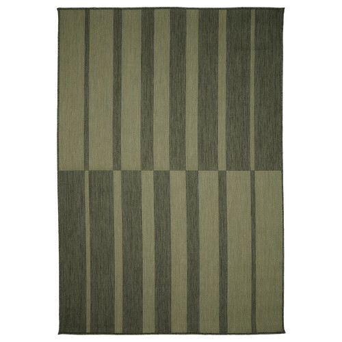 KANTSTOLPE Rug flatwoven, in/outdoor, green, 133x195 cm