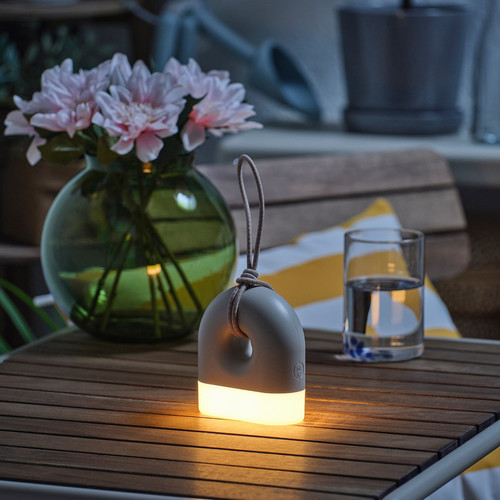 SOLVINDEN Table lamp, battery-operated donut-shaped, 12 cm