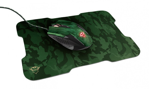 Trust GXT 781 Optical Wired Gaming Mouse with Mouse Pad, camo