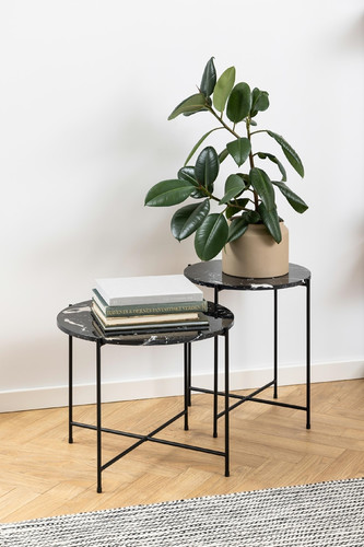 Coffee Table Avila, high, black marble