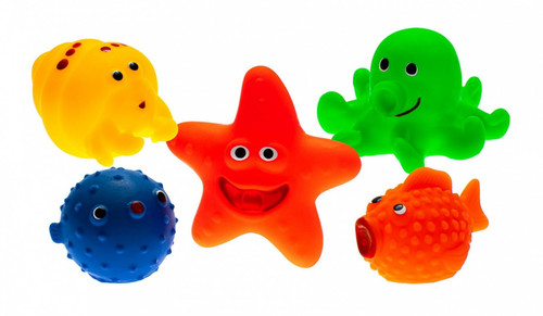 Hencz Bath Toys Sea Life, 5pcs, random colours, 0+