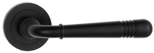 Door Handle Loft-R, round rose, black