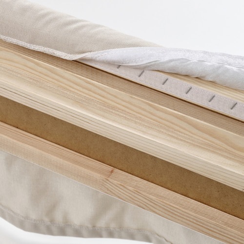 TÄRNKULLEN Cover bed frame, Vissle beige, 160x200 cm