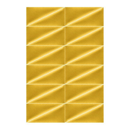 Upholstered Wall Panel Triangle Stegu Mollis 15x30cm 2pcs R, yellow