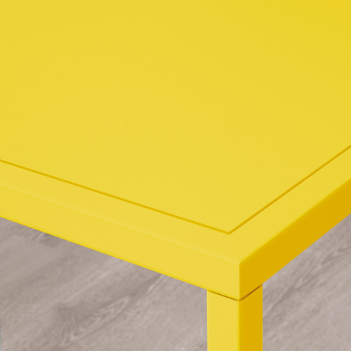 VITTSJÖ Shelving unit, yellow/glass, 51x175 cm