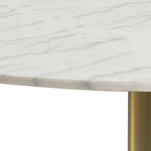 Table Corby 80cm, round, marble/gold