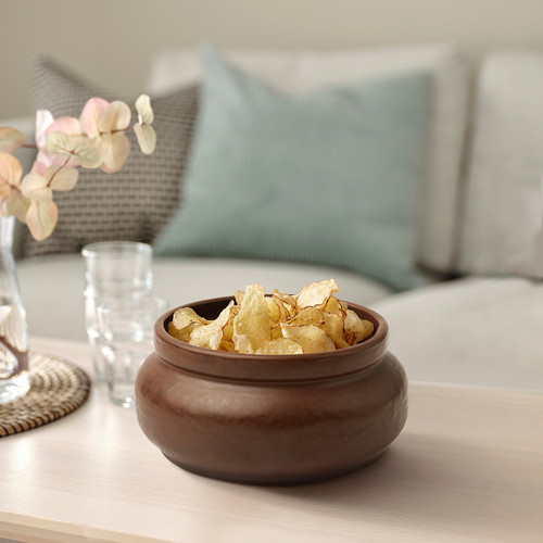 MÄVINN Bowl, brown/ceramic, 16 cm