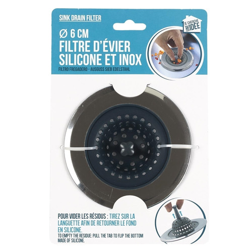 Sink Strainer, silicone/stainless steel
