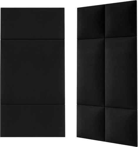 Upholstered Wall Panel Stegu Mollis Rectangle 60 x 30 cm, black