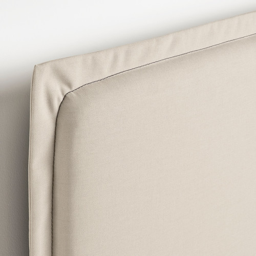 TÄRNKULLEN Upholstered bed frame, Vissle beige/Luröy, 160x200 cm