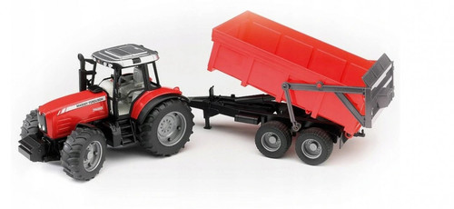 Bruder Massey Ferguson 7480 with Tipping Trailer 3+