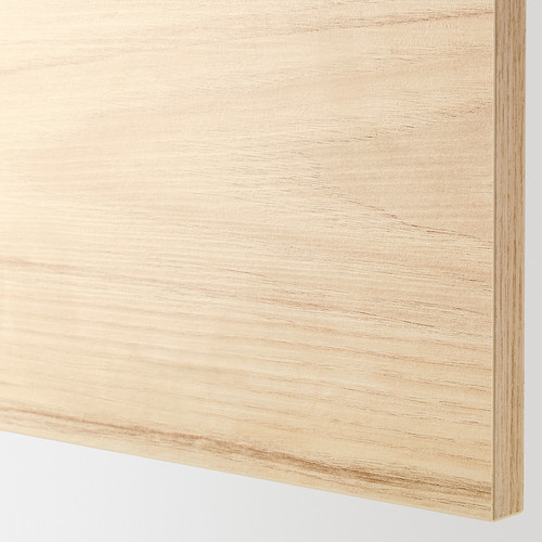 METOD Wall cabinet with shelves/2 doors, white/Askersund light ash effect, 40x100 cm