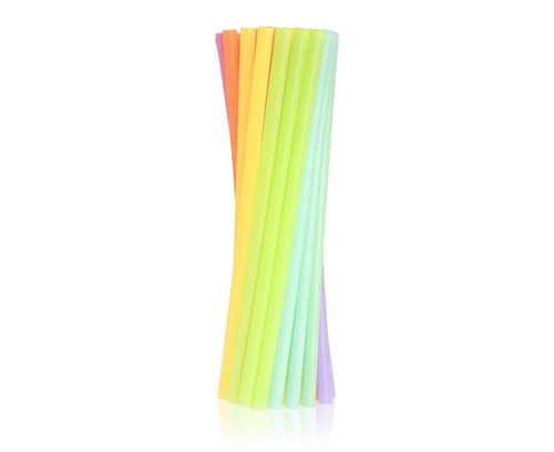 Reusable Drinking Straws Pastel Colours - Jumbo 18pcs