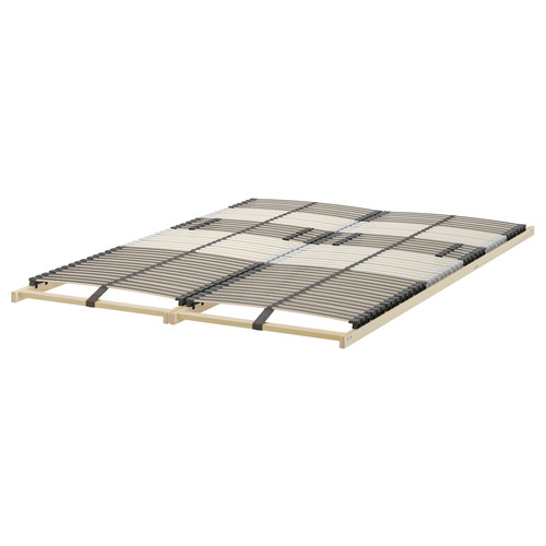 SONGESAND Bed frame with 4 storage boxes, white, Leirsund, 160x200 cm