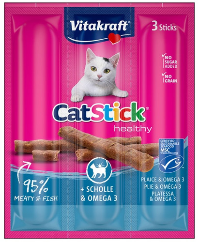 Vitakraft Cat Stick Classic Cat Snack Flounder + omega3 3pcs