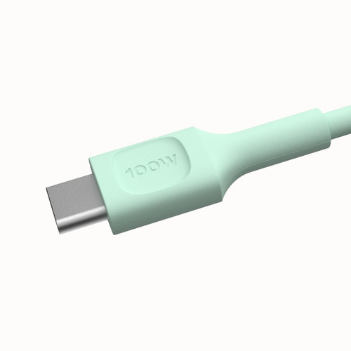 GREEN CELL Cable USB-C-USB-C PowerFlex 100W, silicone, 1.2m, green