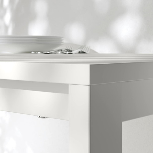 VIHALS / VIHALS Table and 2 chairs, white white/green Tibbleby grey-green, 74x74 cm