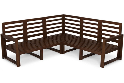 Outdoor Corner Furniture Set MALTA, dark brown/grey