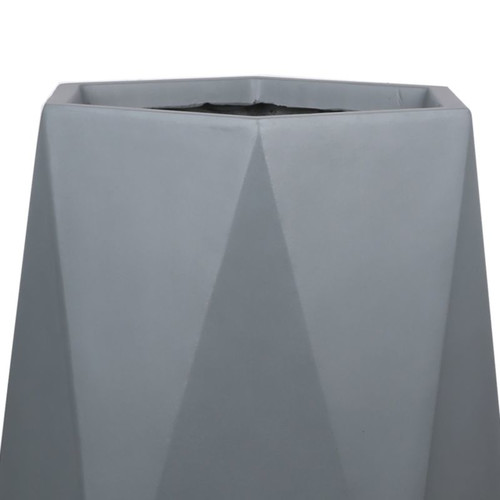 Verve Plant Pot 38cm, geometric, outdoor, light grey