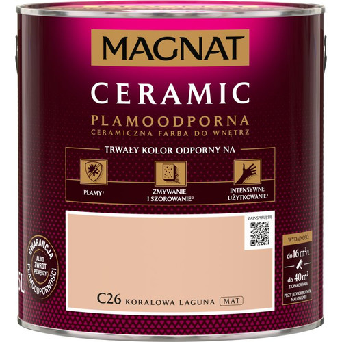 Magnat Ceramic Interior Ceramic Paint Stain-resistant 2.5l, coral lagoon