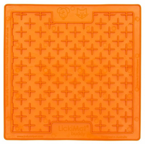LickiMat Buddy for Dogs, soft, orange