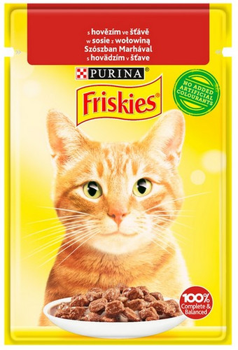 Friskies Cat Food Beef in Gravy 85g