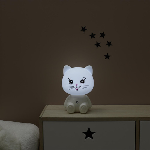 Night Lamp Cat USB LED, white