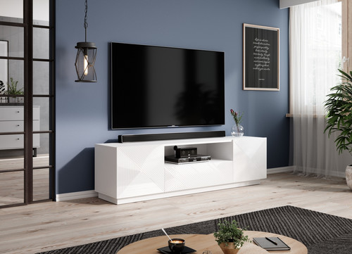 TV Cabinet Asha 167 cm, glossy white