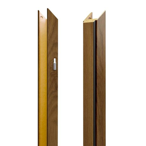 Adjustable Door Frame Jamb 80-100 mm, left, for non-rebated door, premium walnut