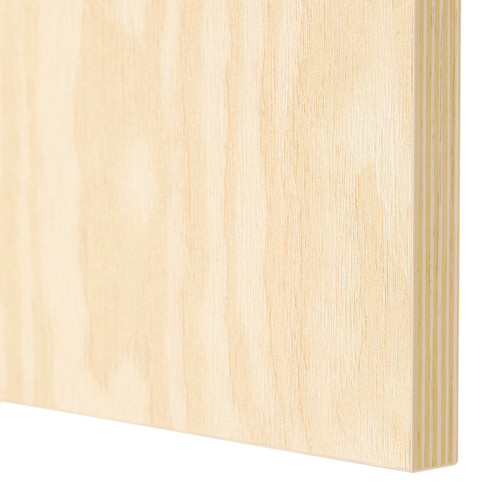 KALBÅDEN Door with hinges, lively pine effect, 60x60 cm