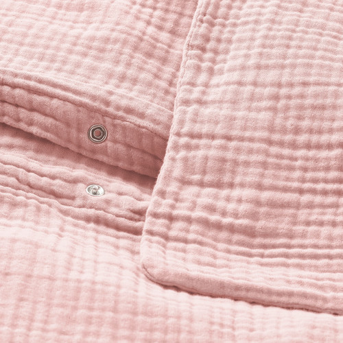 SCHERSMIN Duvet cover and 2 pillowcases, pale pink, 200x200/50x60 cm
